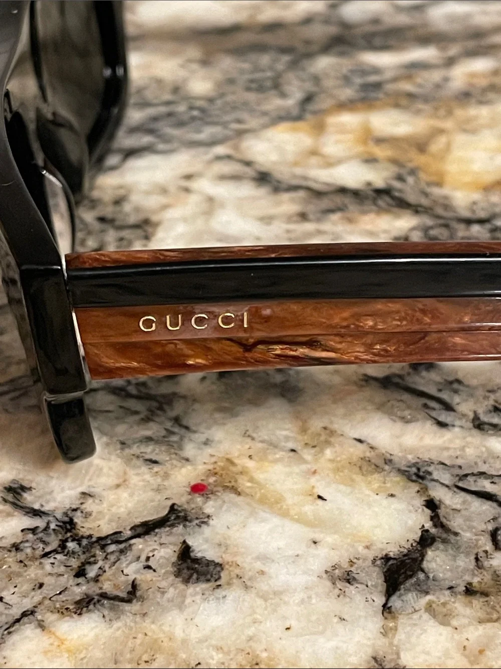 Gucci Black and Tortoiseshell Sunglasses